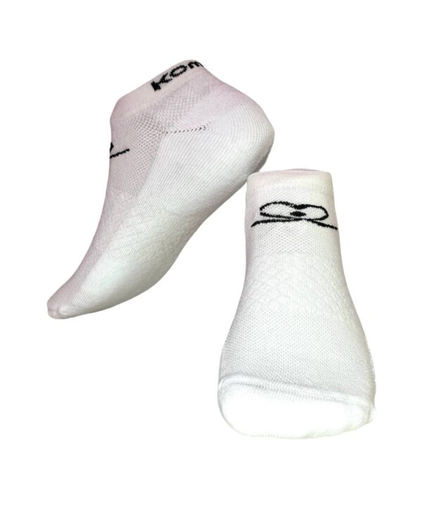 Socks white "Komkov" black logo