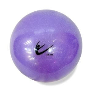 Piłka Tuloni 16-17 cm fioletowa brokatowa
