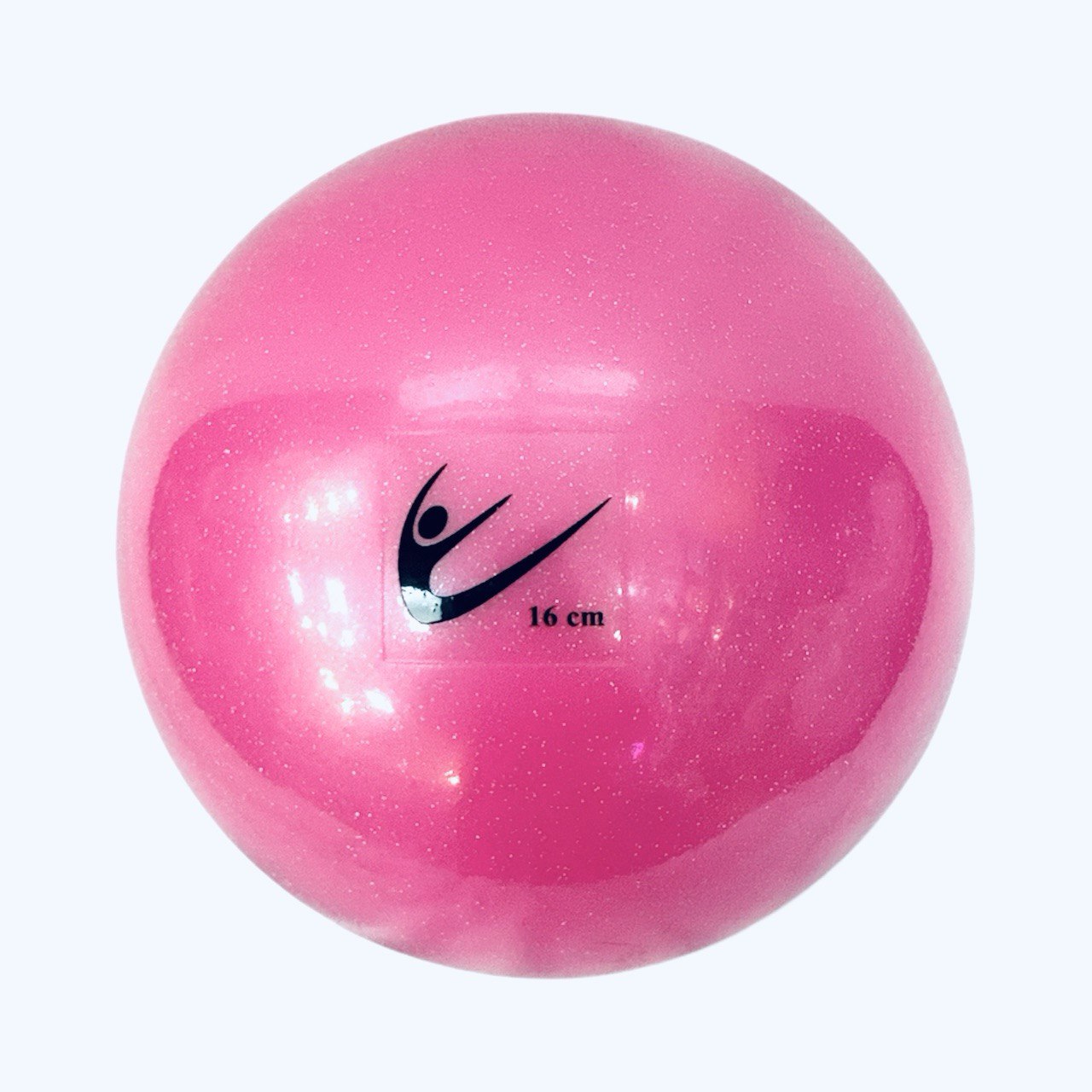 Piłka Tuloni 16-17 cm różowa brokatowa Piłka Tuloni 16-17 cm czarna brokatowa